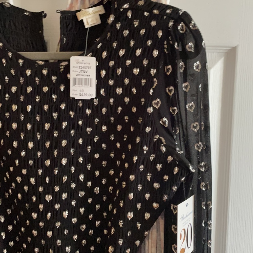 Shoshanna Black Walker Mini Dress Size 10 - Picture 8 of 8
